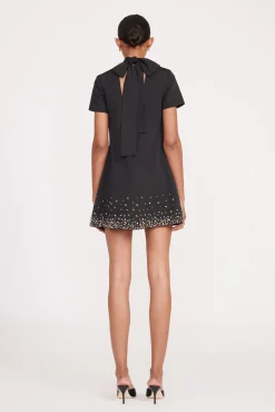 Dresses<STAUD MINI ILANA DRESS  BLACK SILVER BLACKSILVER