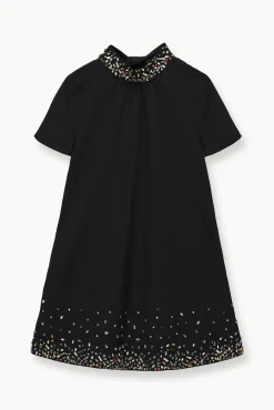 Dresses<STAUD MINI ILANA DRESS  BLACK SILVER BLACKSILVER