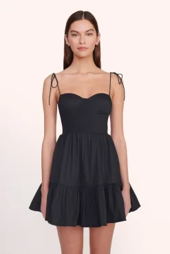 Poplin Shop|Dresses<STAUD MINI LANDRY DRESS   BLACK