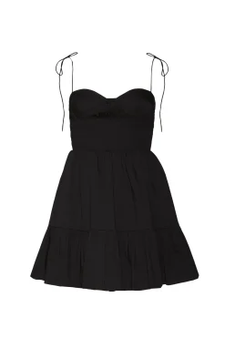 Poplin Shop|Dresses<STAUD MINI LANDRY DRESS   BLACK