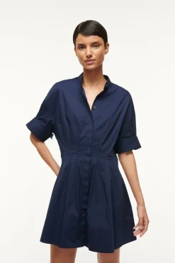 Poplin Shop|Dresses<STAUD MINI LORENZA DRESS   NAVY