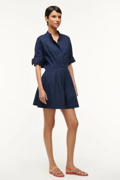 Poplin Shop|Dresses<STAUD MINI LORENZA DRESS   NAVY