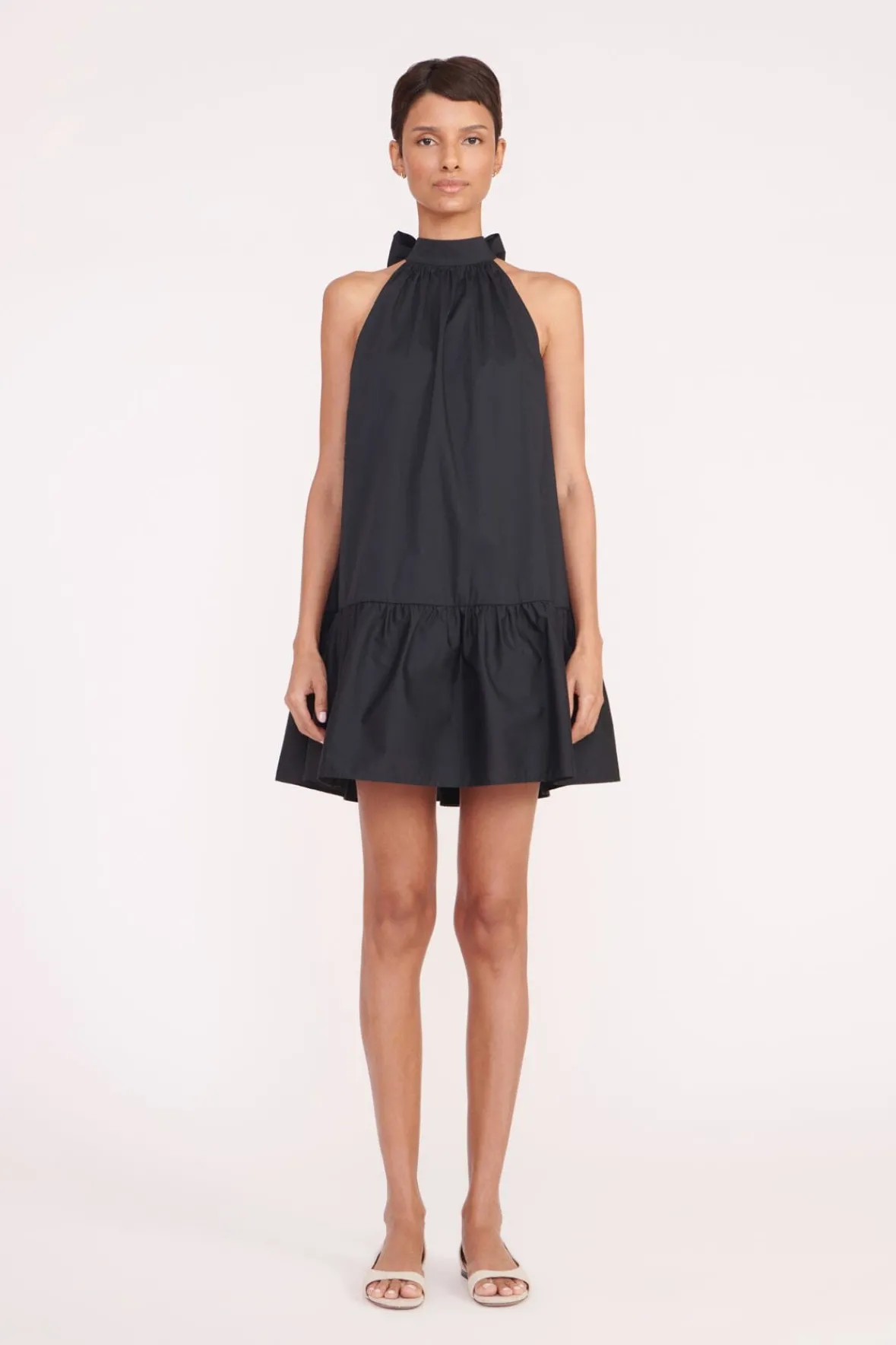 Poplin Shop|Dresses<STAUD MINI MARLOWE DRESS BLACK