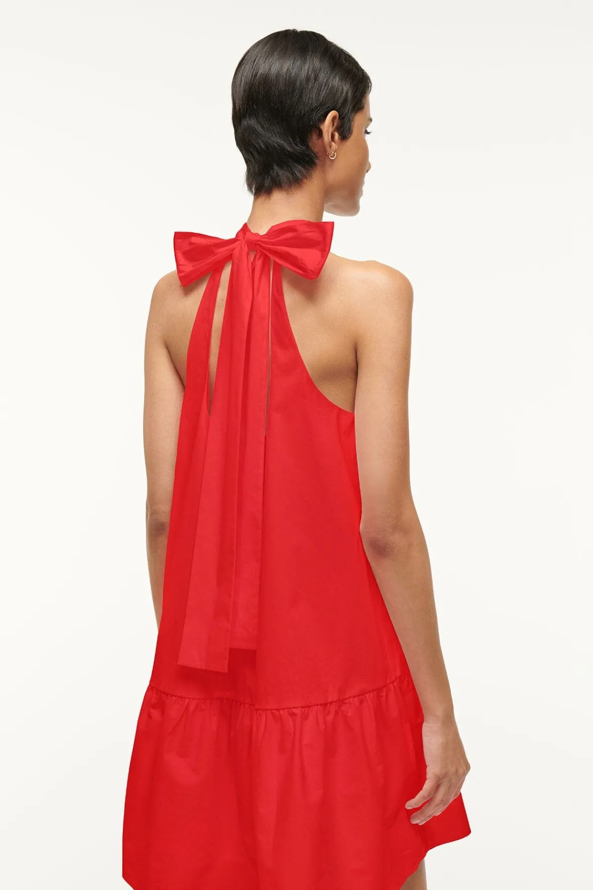 Poplin Shop|Dresses<STAUD MINI MARLOWE DRESS RED ROSE REDROSE