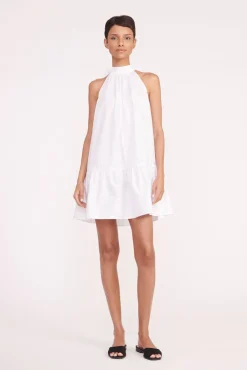Best Sellers|Poplin Shop<STAUD MINI MARLOWE DRESS WHITE