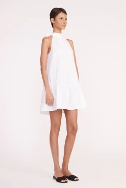 Best Sellers|Poplin Shop<STAUD MINI MARLOWE DRESS   WHITE