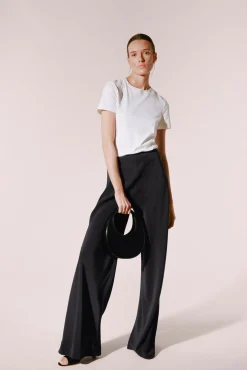 Moon<STAUD MINI MOON BAG   POLISHED BLACK