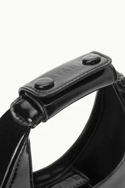 Moon<STAUD MINI MOON BAG   POLISHED BLACK