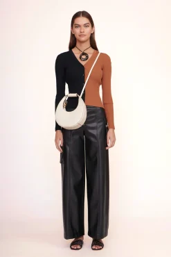 Moon|Crossbody<STAUD MINI MOON BAG   CREAM