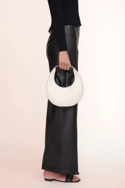 Moon|Crossbody<STAUD MINI MOON BAG   CREAM