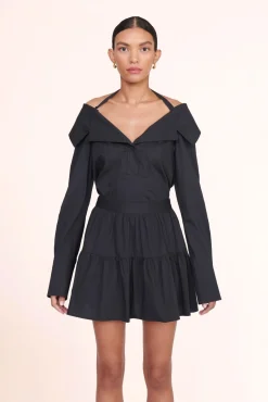 Poplin Shop<STAUD MINI SEA SKIRT BLACK