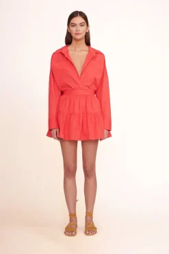 Poplin Shop<STAUD MINI SEA SKIRT   HIBISCUS