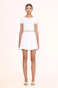 Poplin Shop<STAUD MINI SEA SKIRT WHITE