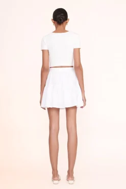Poplin Shop<STAUD MINI SEA SKIRT WHITE