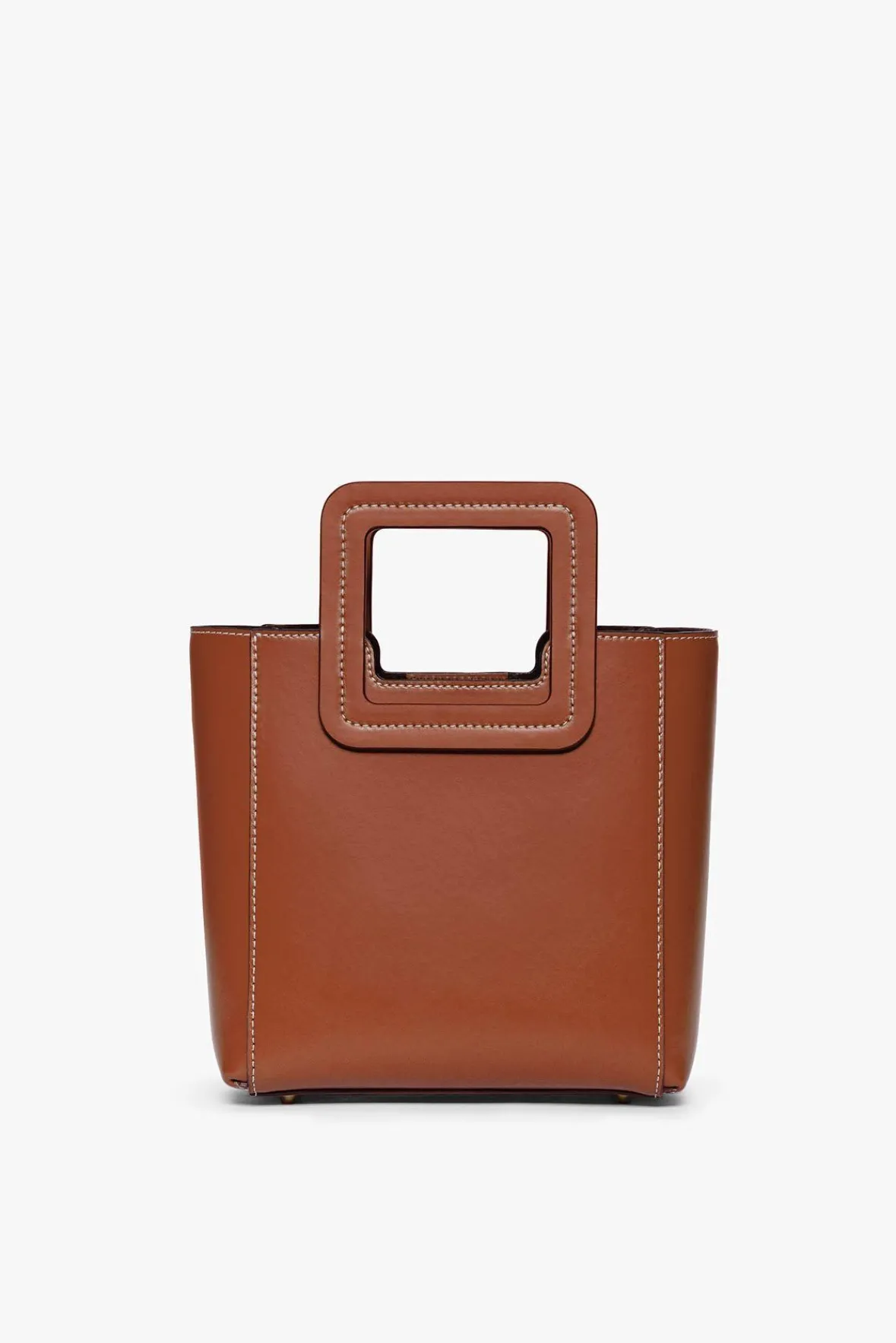 Crossbody|Totes<STAUD MINI SHIRLEY LEATHER BAG SADDLE