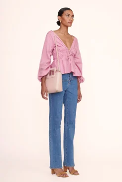 Crossbody|Totes<STAUD MINI SHIRLEY LEATHER BAG BLUSH