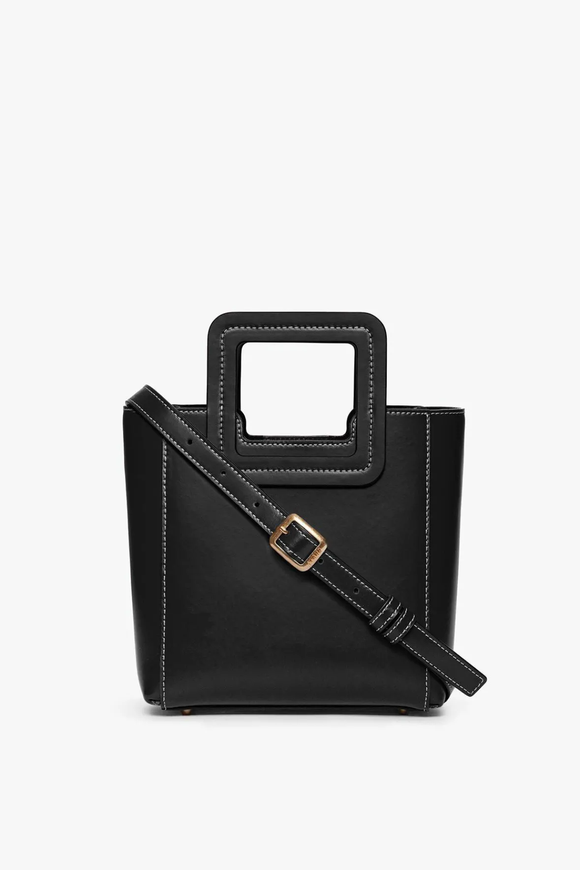 Crossbody|Totes<STAUD MINI SHIRLEY LEATHER BAG BLACK