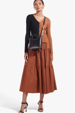 Crossbody|Totes<STAUD MINI SHIRLEY LEATHER BAG   BLACK