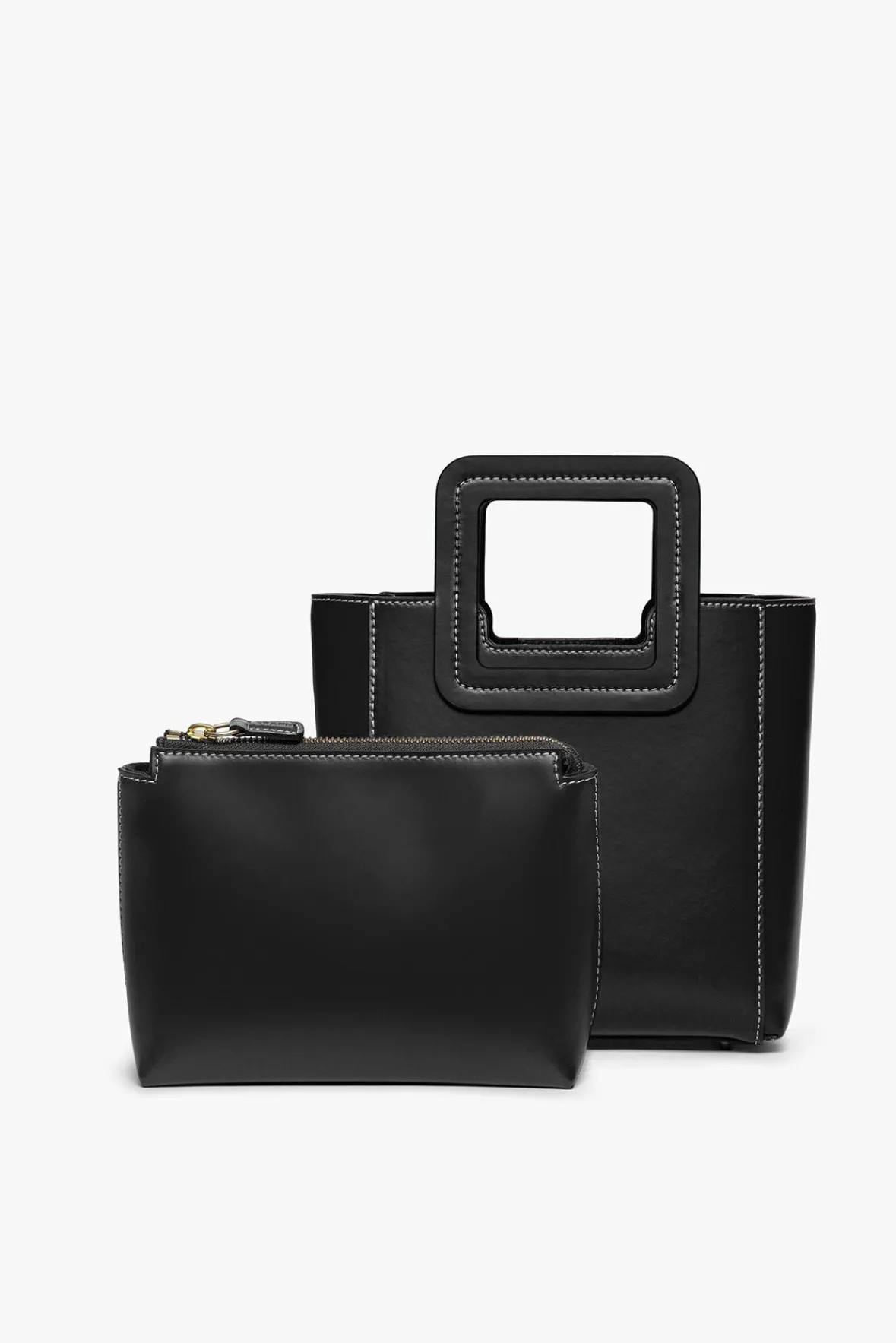 Crossbody|Totes<STAUD MINI SHIRLEY LEATHER BAG BLACK