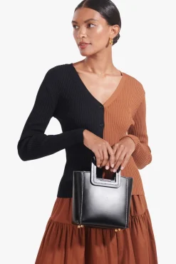 Crossbody|Totes<STAUD MINI SHIRLEY LEATHER BAG BLACK