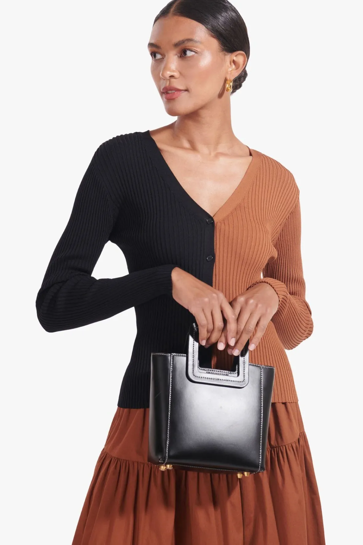 Crossbody|Totes<STAUD MINI SHIRLEY LEATHER BAG BLACK