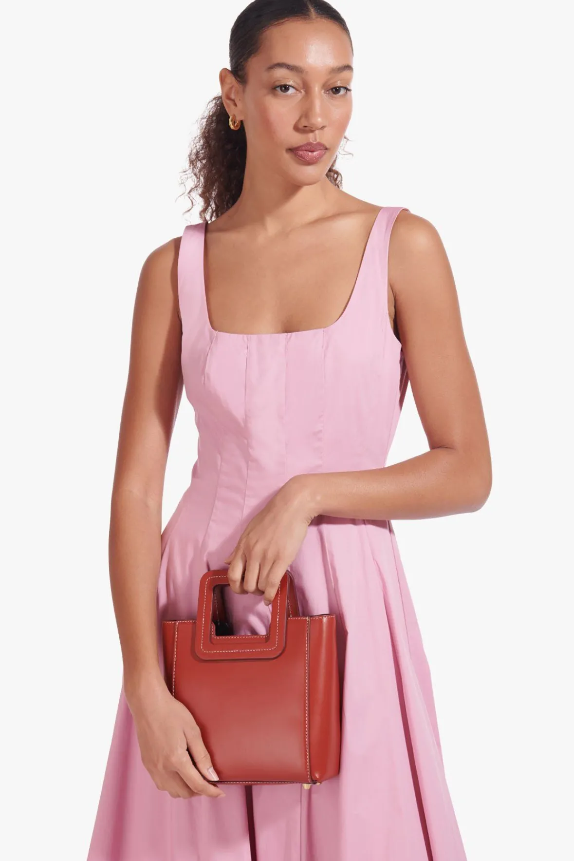 Crossbody|Totes<STAUD MINI SHIRLEY LEATHER BAG COGNAC