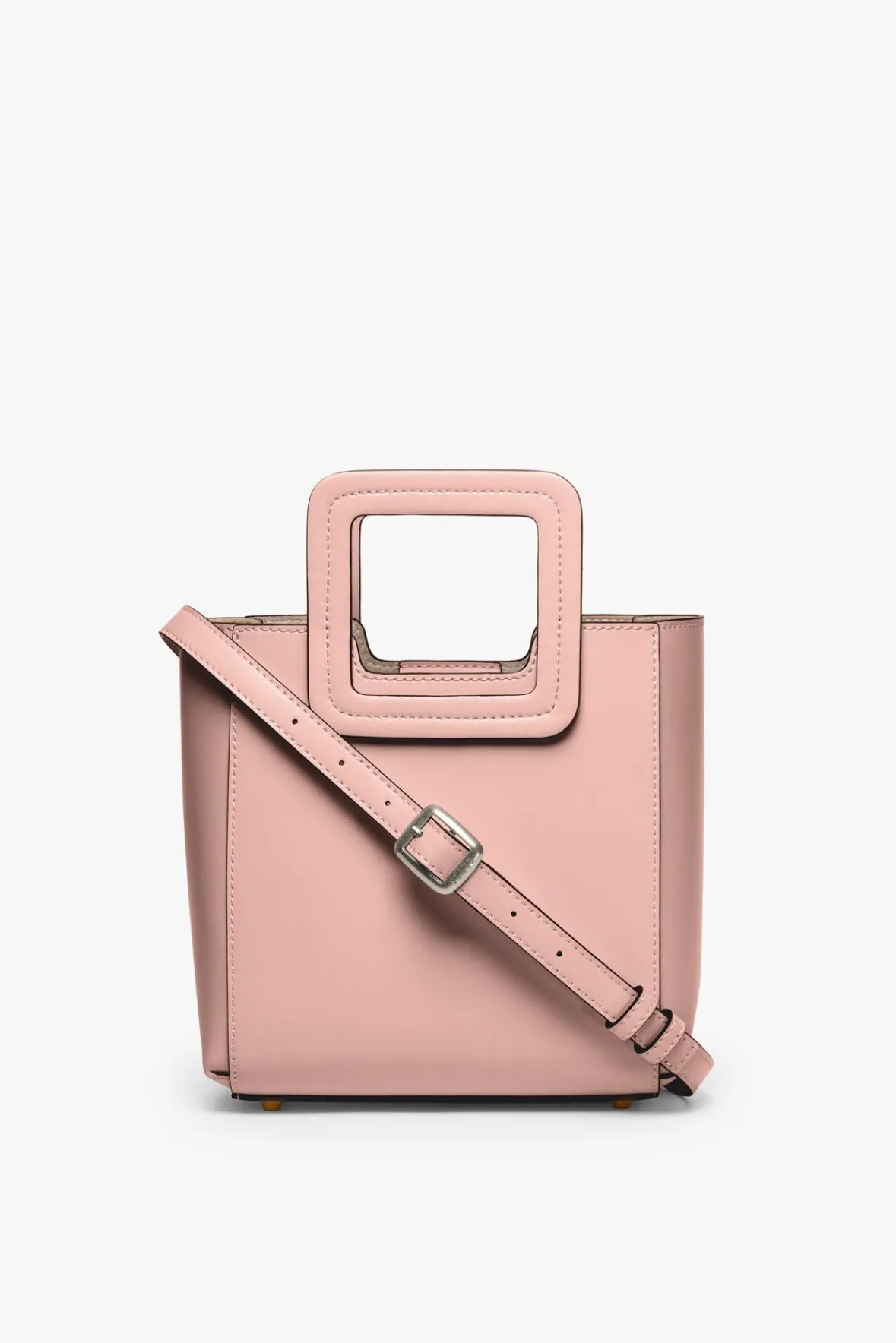 Crossbody<STAUD MINI SHIRLEY LEATHER BAG DARK BLUSH DARKBLUSH