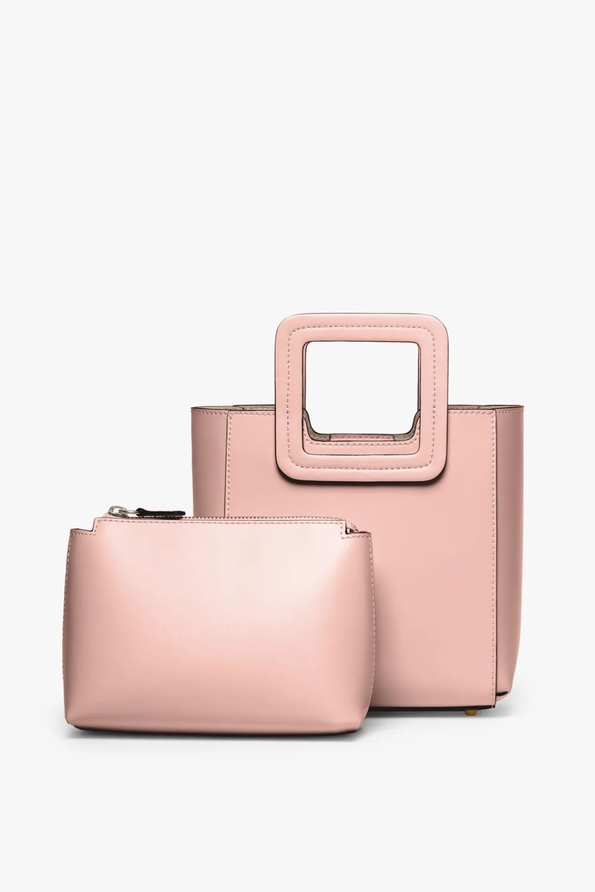 Crossbody<STAUD MINI SHIRLEY LEATHER BAG DARK BLUSH DARKBLUSH