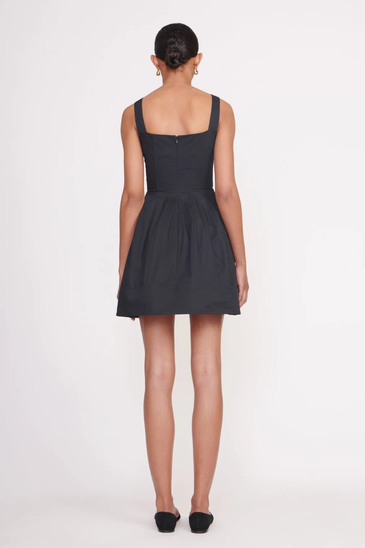 Poplin Shop<STAUD MINI SUTTON DRESS BLACK