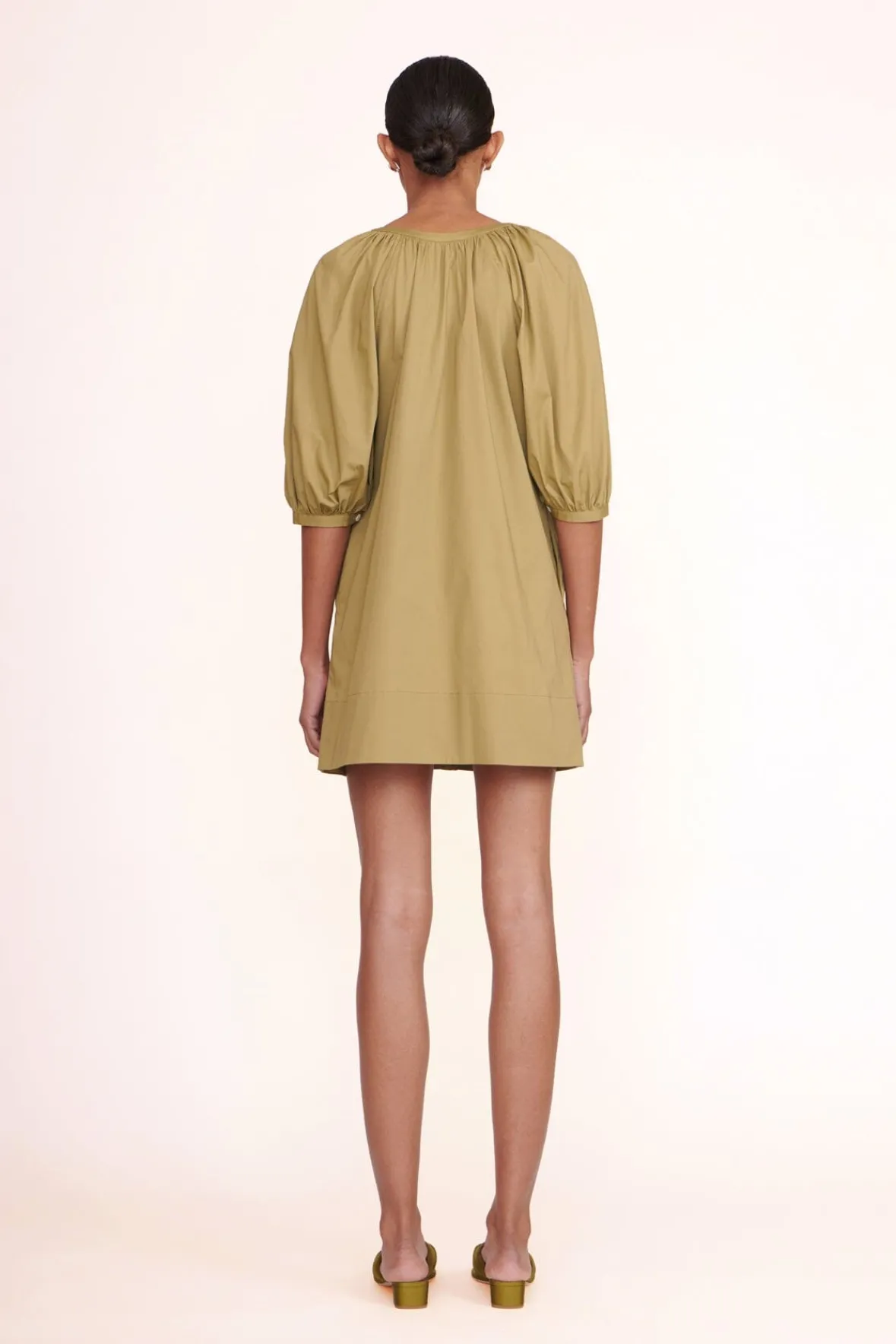 Dresses<STAUD MINI VINCENT DRESS KHAKI