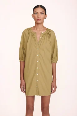 Dresses<STAUD MINI VINCENT DRESS KHAKI