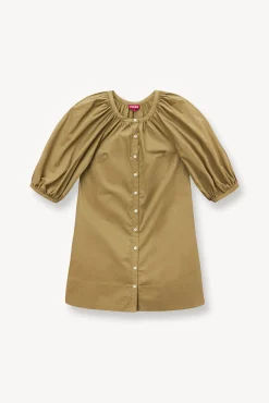 Dresses<STAUD MINI VINCENT DRESS KHAKI