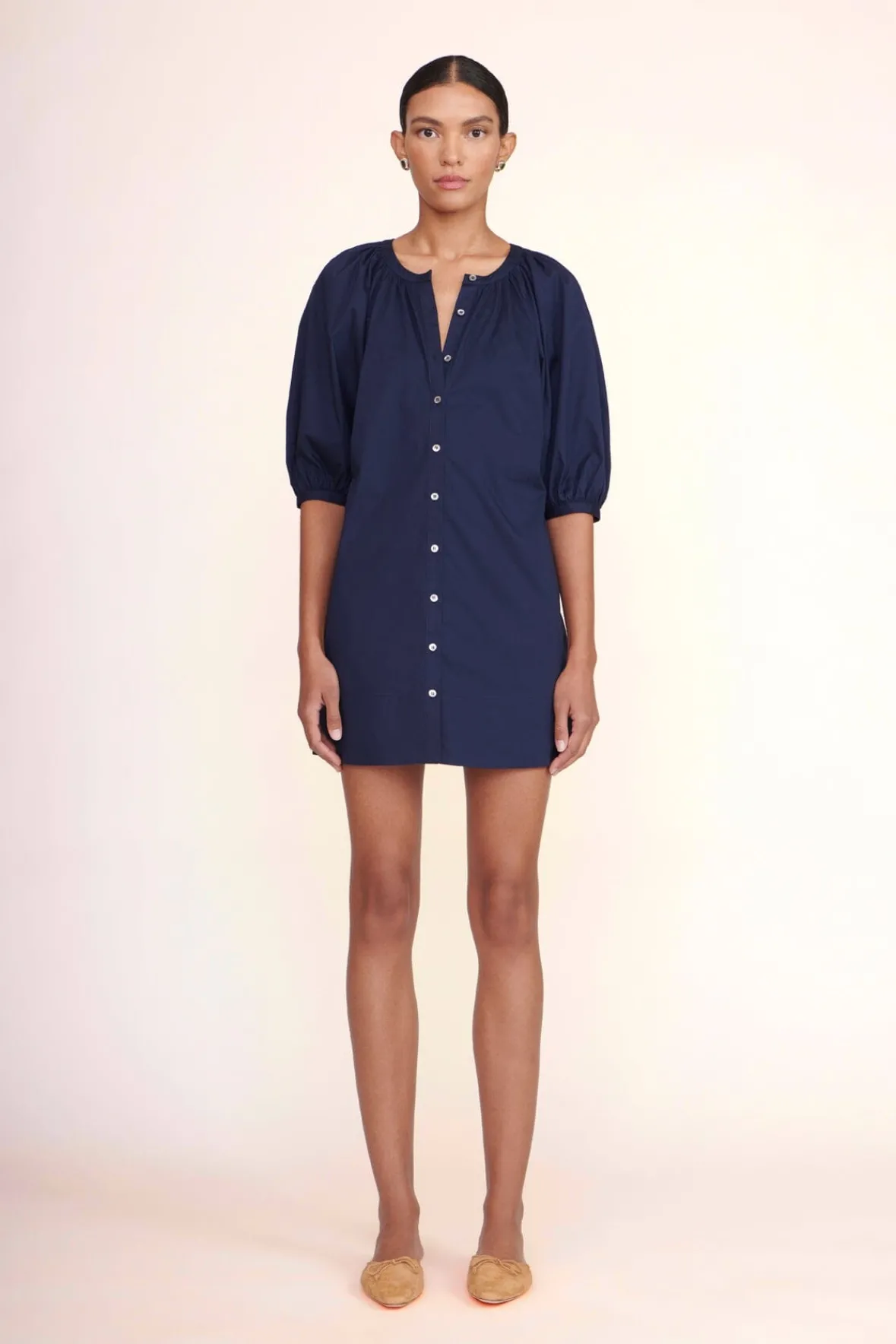 Poplin Shop|Dresses<STAUD MINI VINCENT DRESS NAVY