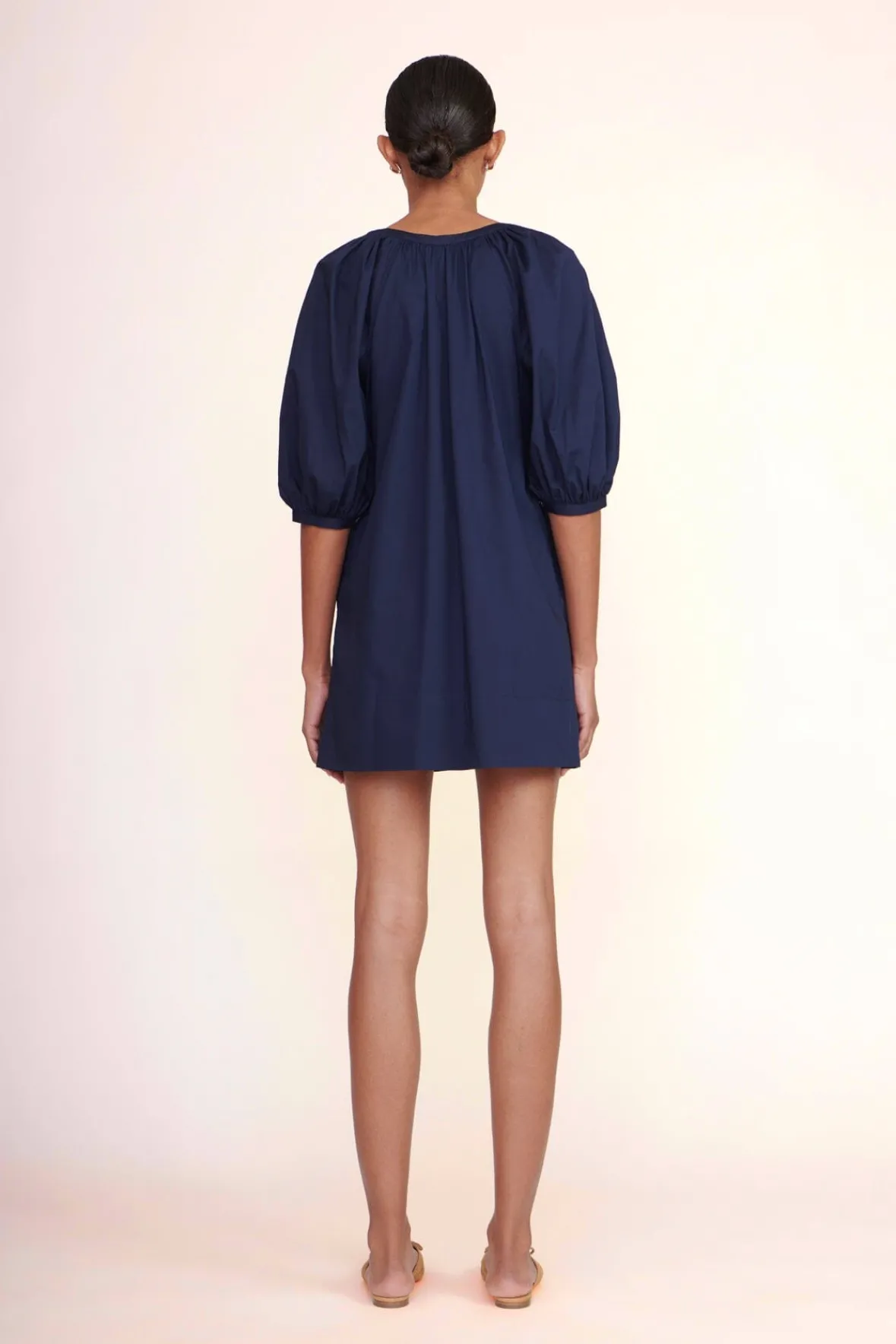 Poplin Shop|Dresses<STAUD MINI VINCENT DRESS NAVY
