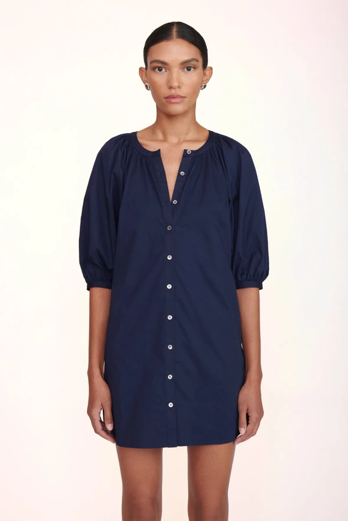 Poplin Shop|Dresses<STAUD MINI VINCENT DRESS NAVY