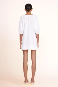 Poplin Shop|Dresses<STAUD MINI VINCENT DRESS   WHITE