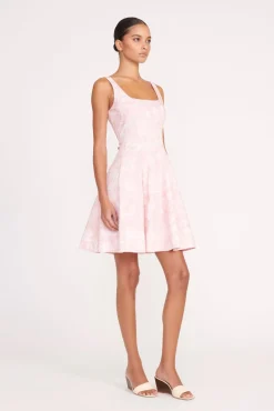 Best Sellers|Poplin Shop<STAUD MINI WELLS DRESS  CHERRY BLOSSOM IVORY TOILE CHERRYBLOSSOMIVORYTOILE