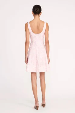 Best Sellers|Poplin Shop<STAUD MINI WELLS DRESS  CHERRY BLOSSOM IVORY TOILE CHERRYBLOSSOMIVORYTOILE