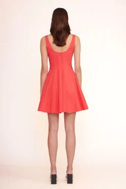 Poplin Shop<STAUD MINI WELLS DRESS HIBISCUS