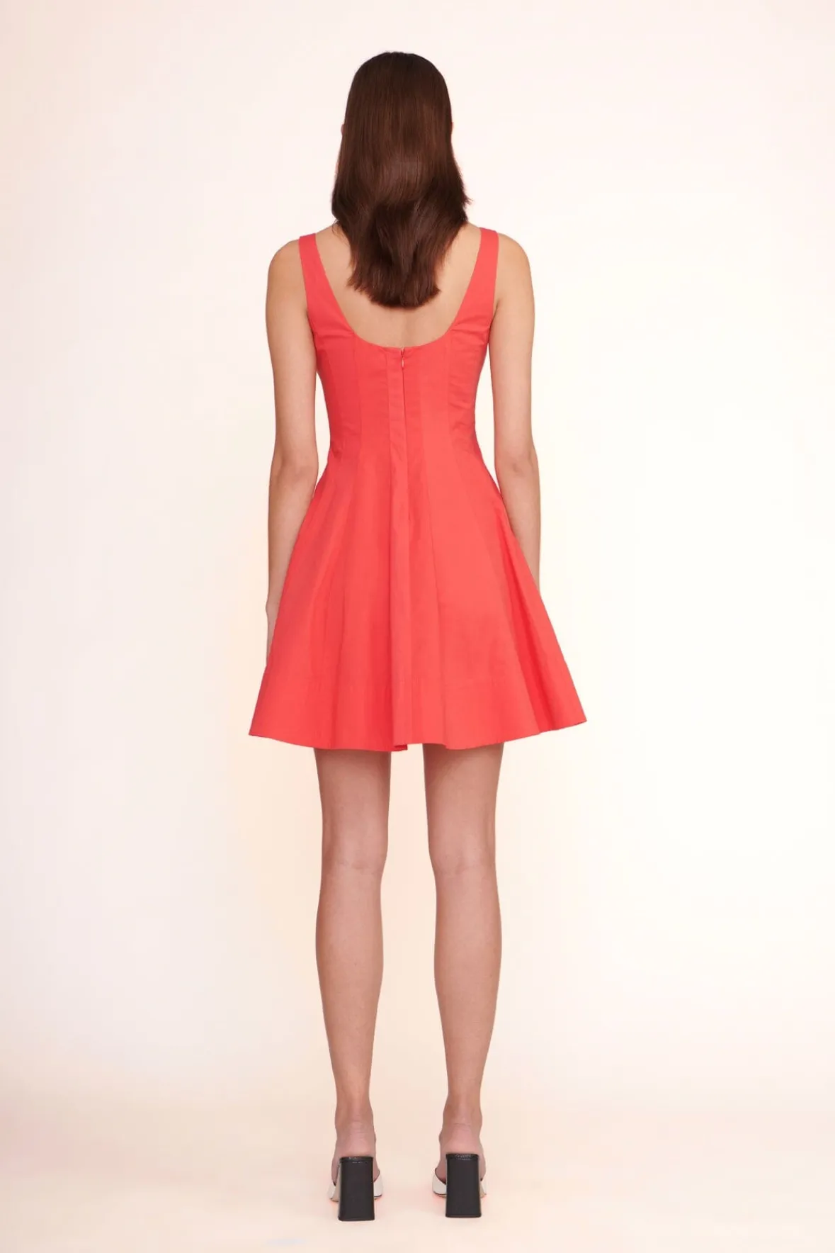 Poplin Shop<STAUD MINI WELLS DRESS HIBISCUS