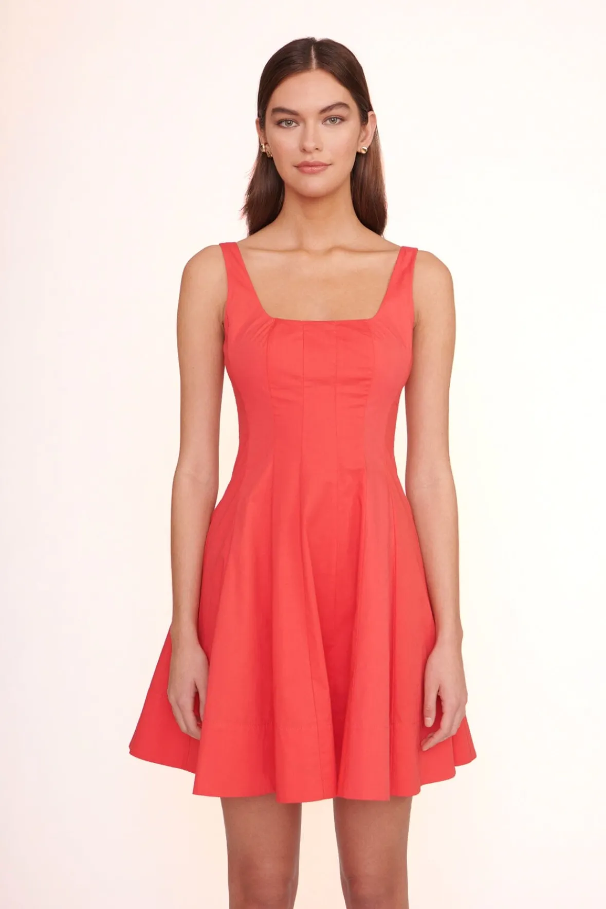 Poplin Shop<STAUD MINI WELLS DRESS HIBISCUS