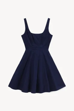 Best Sellers|Poplin Shop<STAUD MINI WELLS DRESS   NAVY