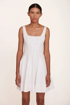 Best Sellers|Poplin Shop<STAUD MINI WELLS DRESS WHITE