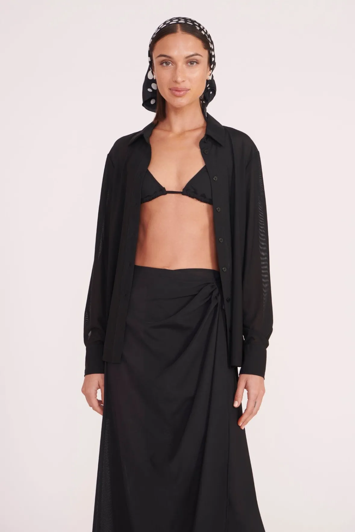 Cover-Ups<STAUD MIRIAM COVERUP TOP BLACK