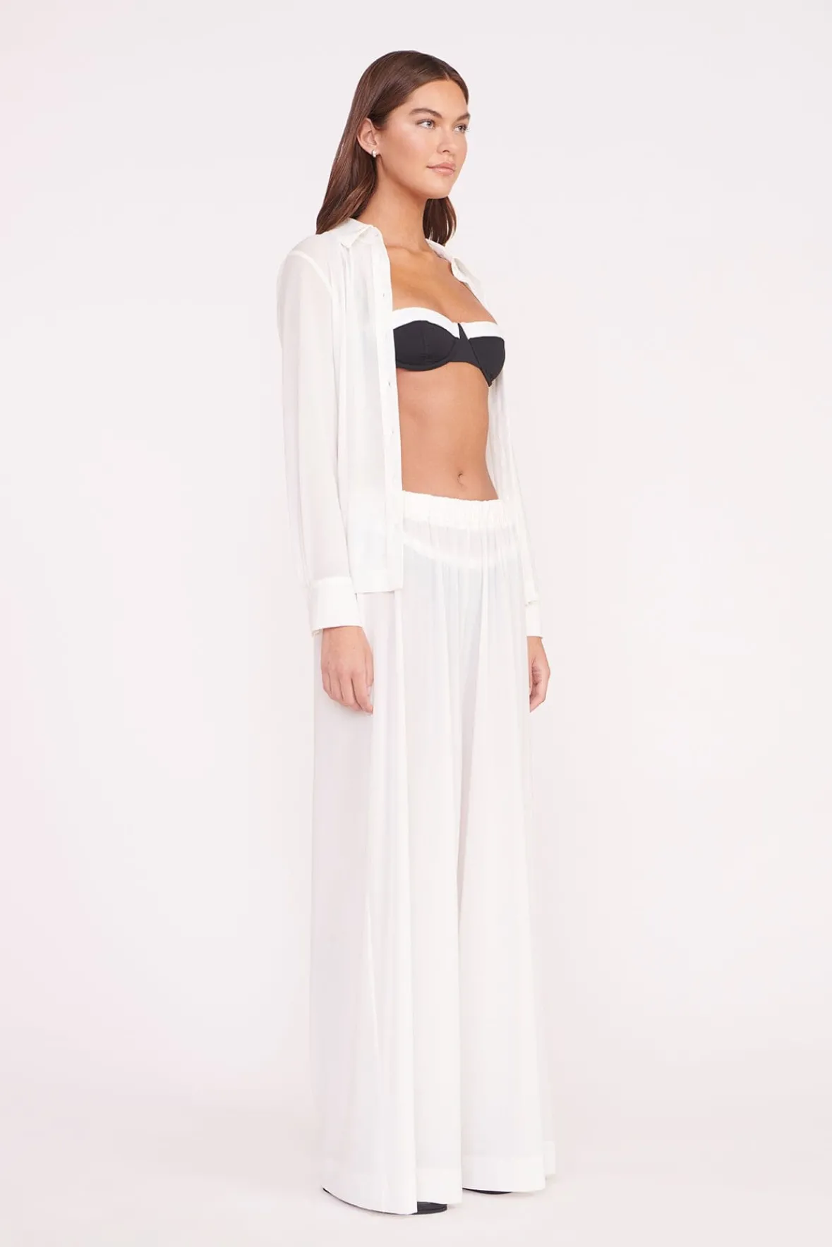 Cover-Ups<STAUD MIRIAM COVERUP TOP WHITE