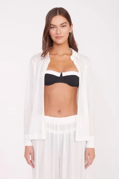 Cover-Ups<STAUD MIRIAM COVERUP TOP WHITE