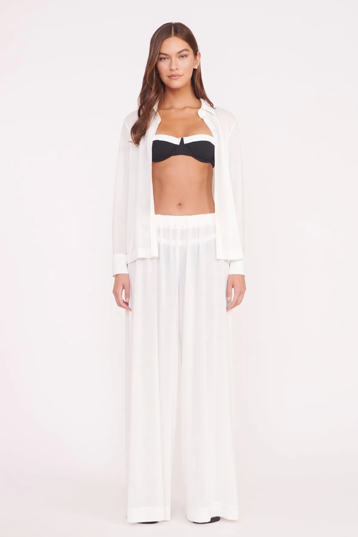 Cover-Ups<STAUD MIRIAM COVERUP TOP WHITE