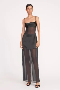 Dresses<STAUD MISTY DRESS   BLACK