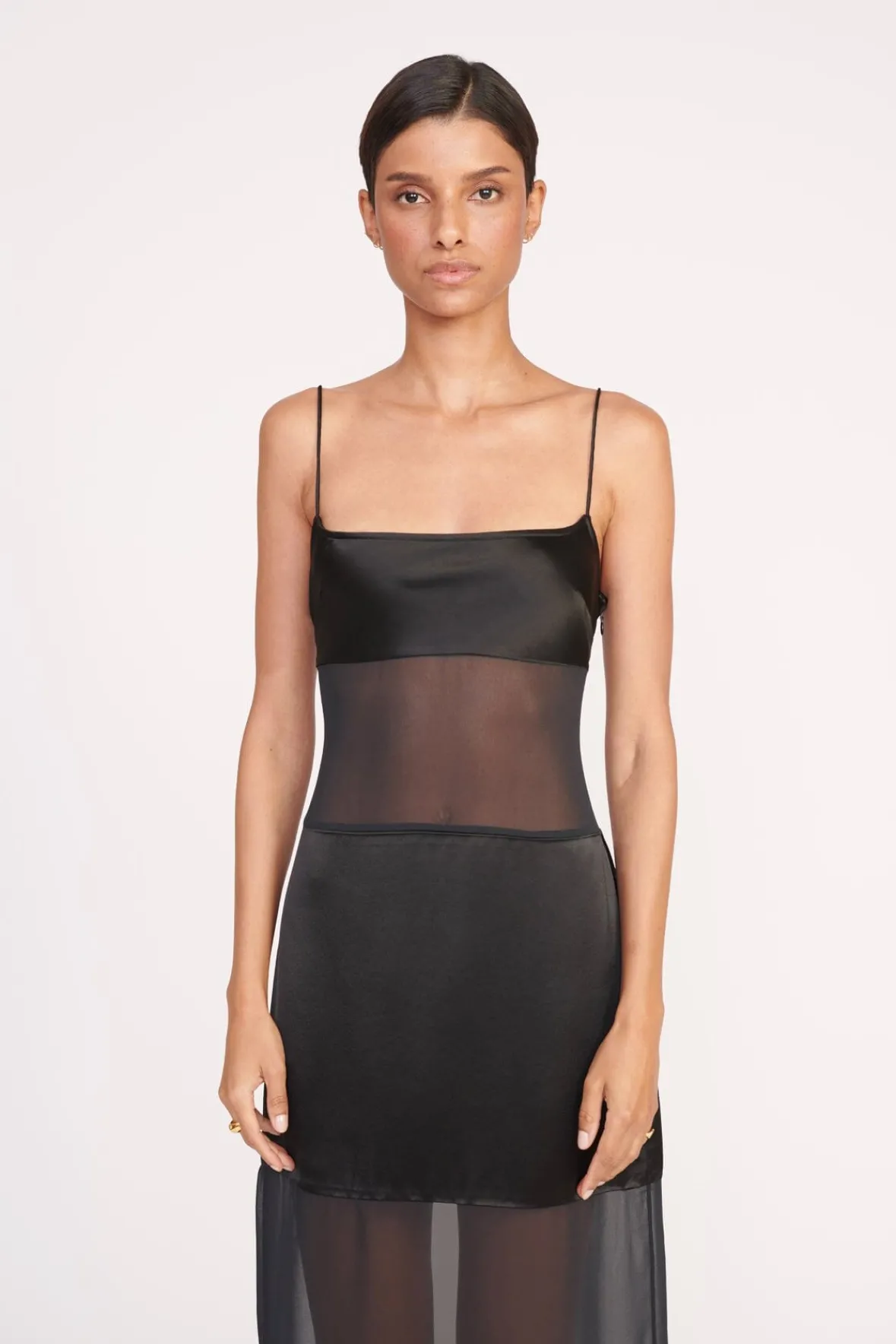 Dresses<STAUD MISTY DRESS BLACK
