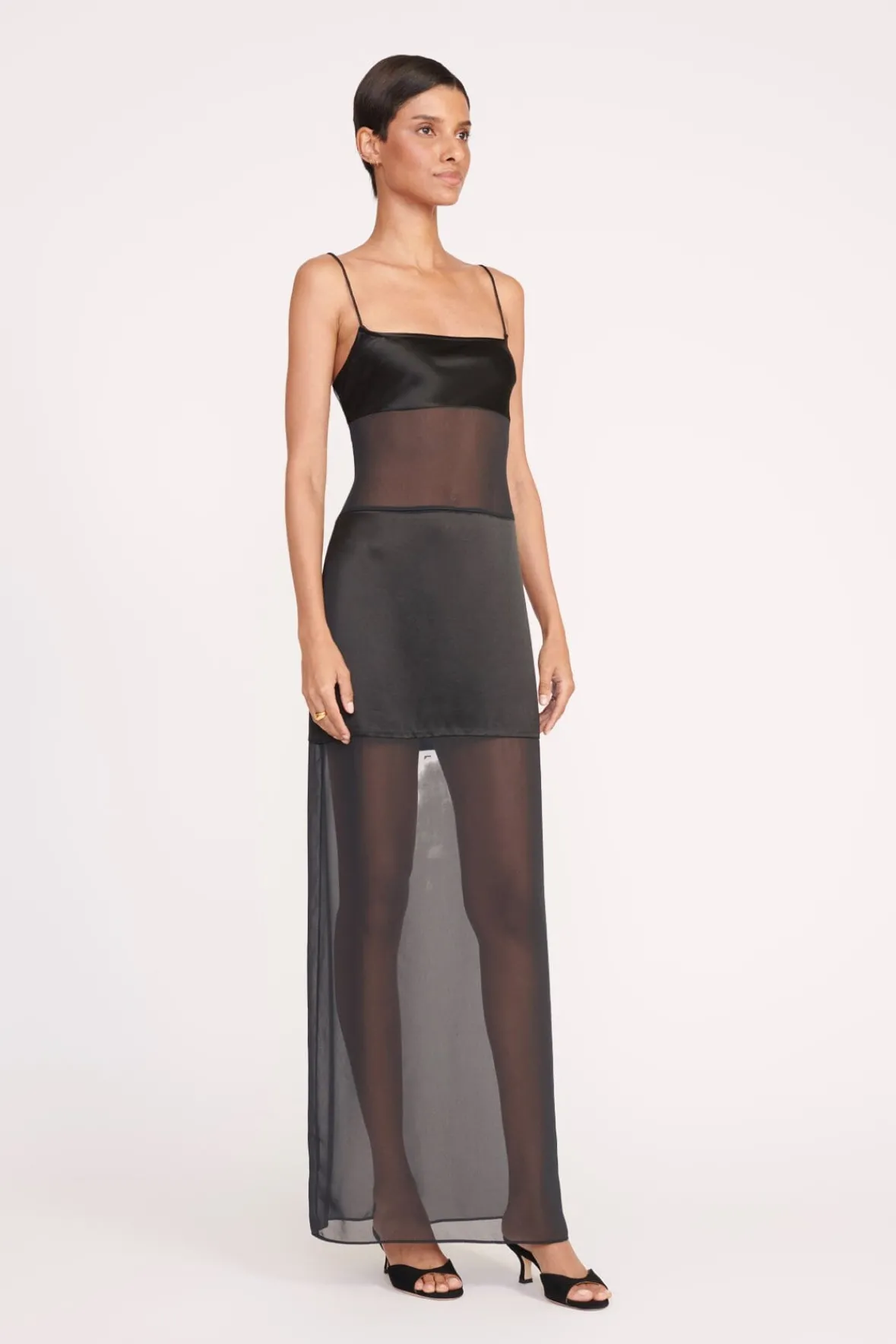 Dresses<STAUD MISTY DRESS BLACK